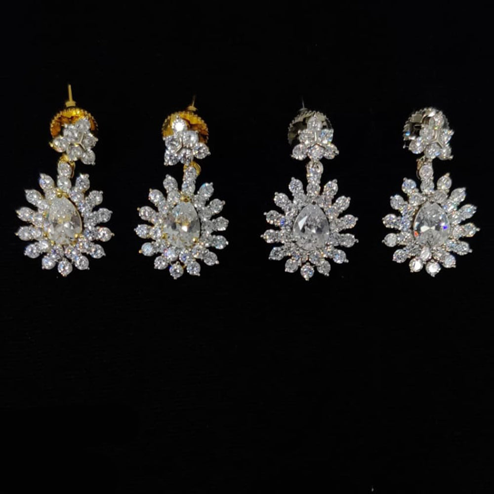 Kavita Art Sparkling American Diamond Fancy Dangler Earrings