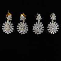 Kavita Art Sparkling American Diamond Fancy Dangler Earrings