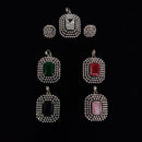 Kavita Art Classic American Daimond Stone Pendant Set 