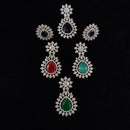 Kavita Art Classic American Daimond Stone Pendant Set 