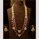 Kavita Art Luxury Pota Stone And Beads Long Necklace Set