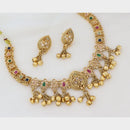 Kavita Art Elegant Crystal Stone Pearl Necklace Jewellery Set