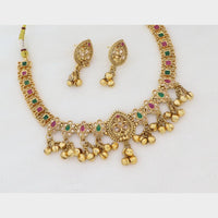 Kavita Art Elegant Crystal Stone Pearl Necklace Jewellery Set