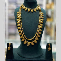Kavita Art Elegant Pota Stone And Pearl Long Necklace Jewellery Set