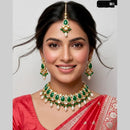 Kavita Art Elegant Pota Stone Pearl Choker Necklace Jewellery Set