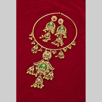Kavita Art Elegant Pota Stone And Pearl Necklace Jewellery Set