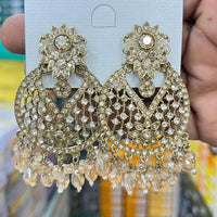 Kavita Art Sparkling Crystal And Beads Designer Dangler Earrings