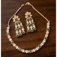 Kavita Art Elegant Pota Stone Necklace Set