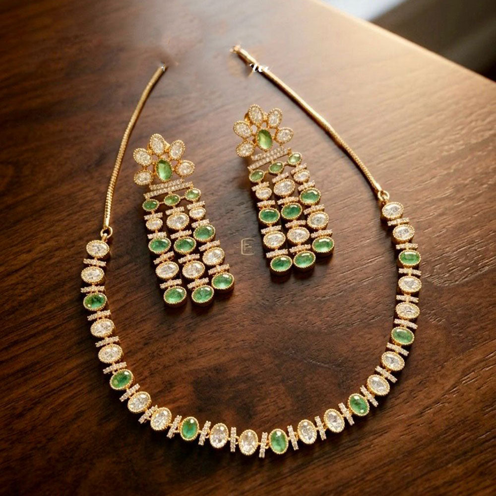 Kavita Art Elegant Pota Stone Necklace Set