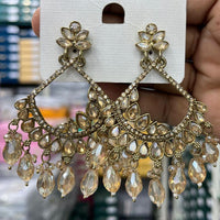 Kavita Art Designer Crystal Stone And Beads Dangler Earrings