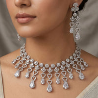 Kavita Art Graceful American Diamond Necklace Set for Women
