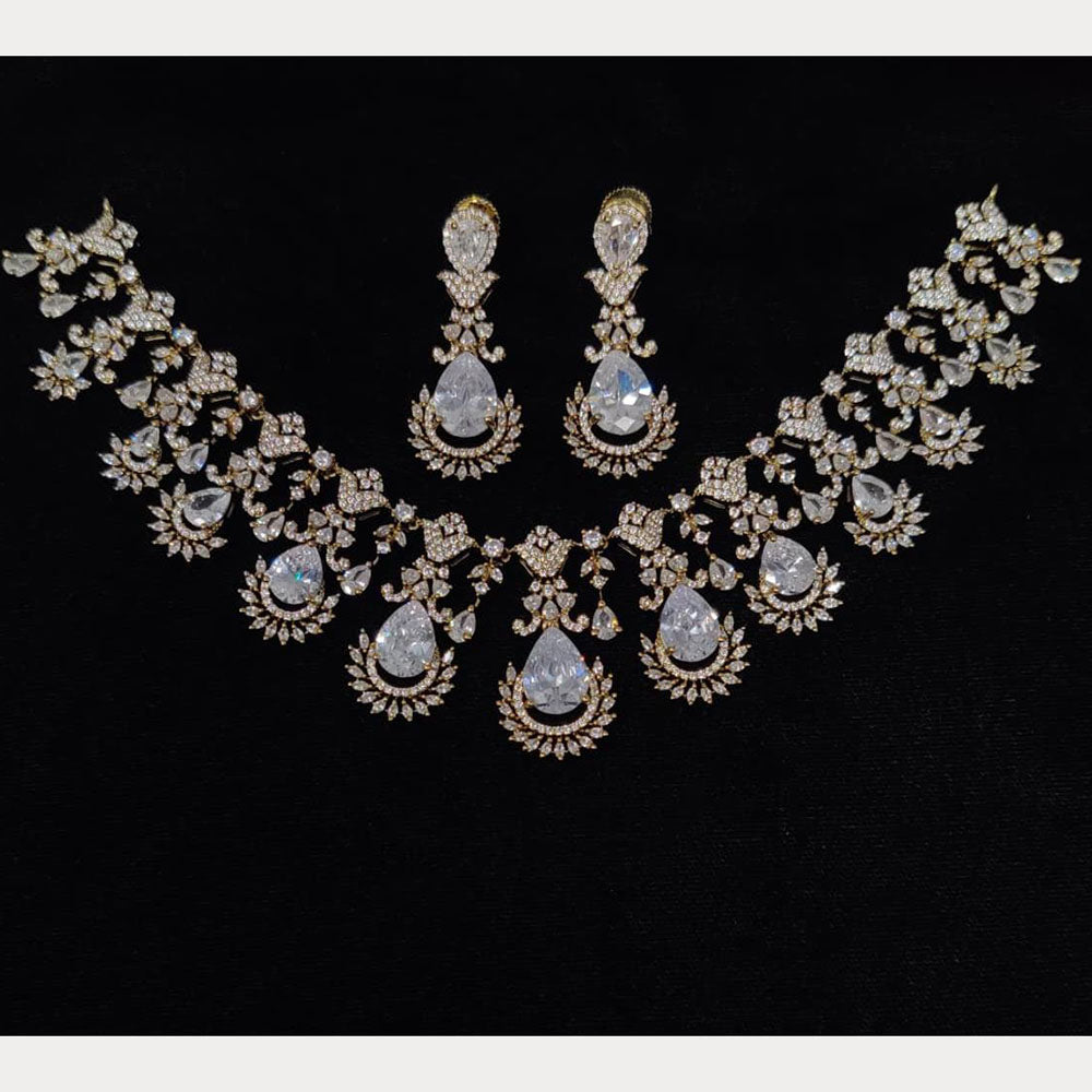 Kavita Art Graceful American Diamond Necklace Set for Women
