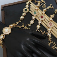Kavita Art Royal Spark Polki Kundan Stone Adjustable Bracelet for Every Occasion
