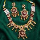 Kavita Art Elegant Pota Stone Pearl And Beads Necklace Set
