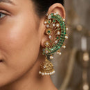 Kavita Art Gold Plated Austrian Stone And Pearl Earcuff Jhumki