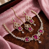 Kavita Art Graceful American Diamond Necklace Set for Women
