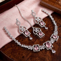 Kavita Art Graceful American Diamond Necklace Set for Women