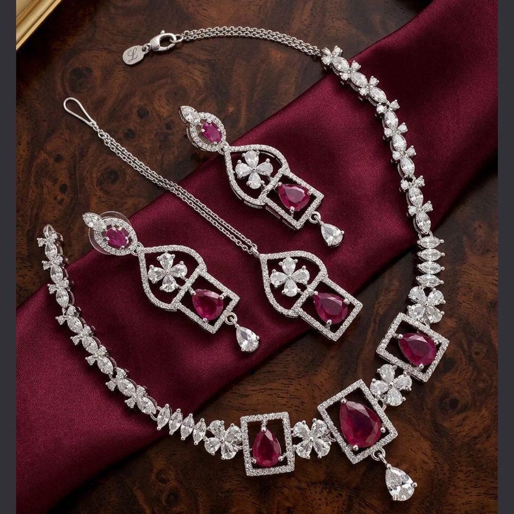 Kavita Art Graceful American Diamond Necklace Set for Women