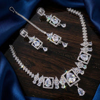 Kavita Art Graceful American Diamond Necklace Set for Women