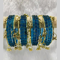 Kavita Art Classic Raindrop And Kashmiri Glass Bangles Set
