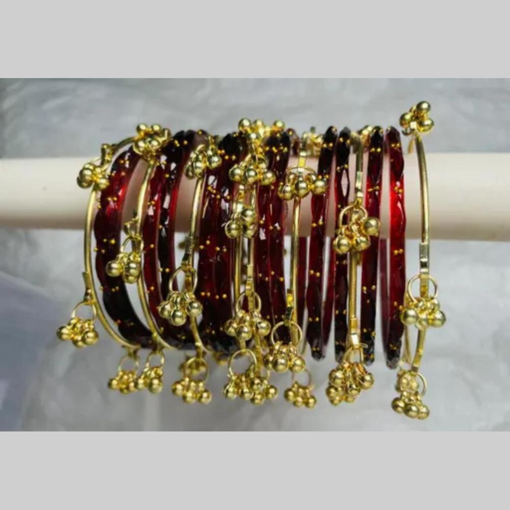 Kavita Art Classic Raindrop And Kashmiri Glass Bangles Set