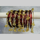 Kavita Art Classic Raindrop And Kashmiri Glass Bangles Set