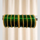 Kavita Art Traditional Green Glass Bangles Set for Women