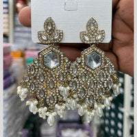 Kavita Art Luxury Kundan Stone And Pearl Ethnic Dangler Earrings