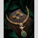 Kavita Art Gold Plated Royal Austrian Stone Necklace Set