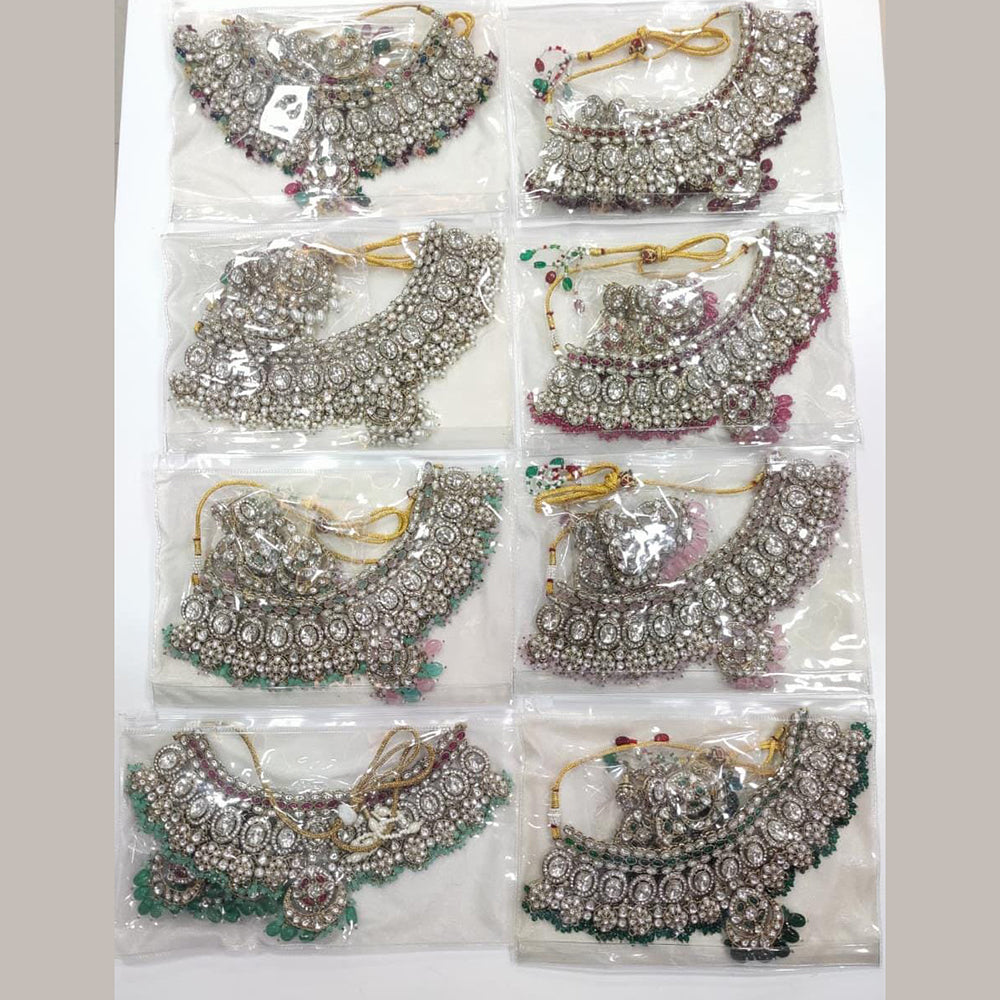 Kavita Art Gold Plated Royal Pota Stone And Pearl Necklace Set