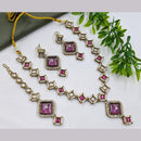 Kavita Art Designer Pota Stone And Pearl Necklace Set