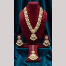 Kavita Art Traditional Kundan Stone And Beaded Long Necklace Set