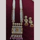 Kavita Art Traditional Kundan Stone And Beaded Meenakari Long Necklace Set