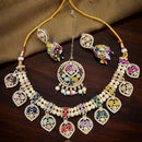 Kavita Art Premium Crystal Stone And Pearl Necklace Set