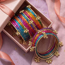 Kavita Art Wedding Special Raindrop Glass Kashmiri Bangles Set 