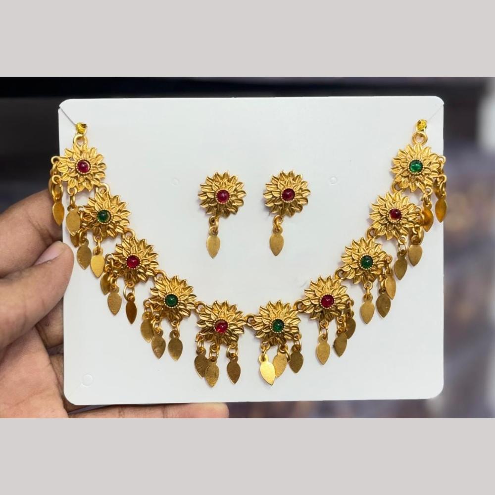 Kavita Art Elegant Pota Stone Necklace Set for Women