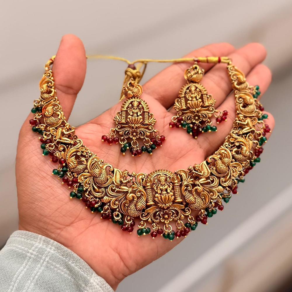 Kavita Art Beautiful Pearl Temple Necklace Set