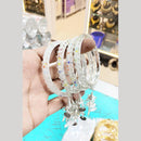 Kavita Art Premium Rhodium Plated Pearl Bangles Set