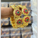 Kavita Art Festive Gold Plated Pota Stone Openable Bangles Set 
