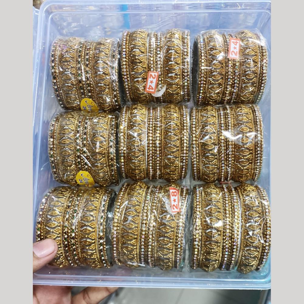 Kavita Art Premium Gold Plated Austrian Stone Bangles Set