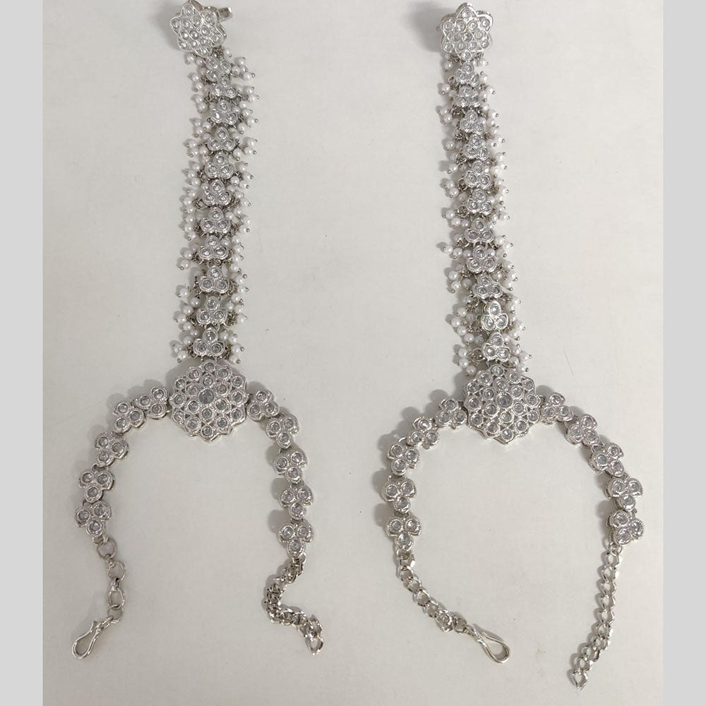 Kavita Art Wedding Wear Crystal Stone And Pearl Hath Panja