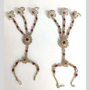 Kavita Art Wedding Wear Crystal Stone And Pearl Hath Panja