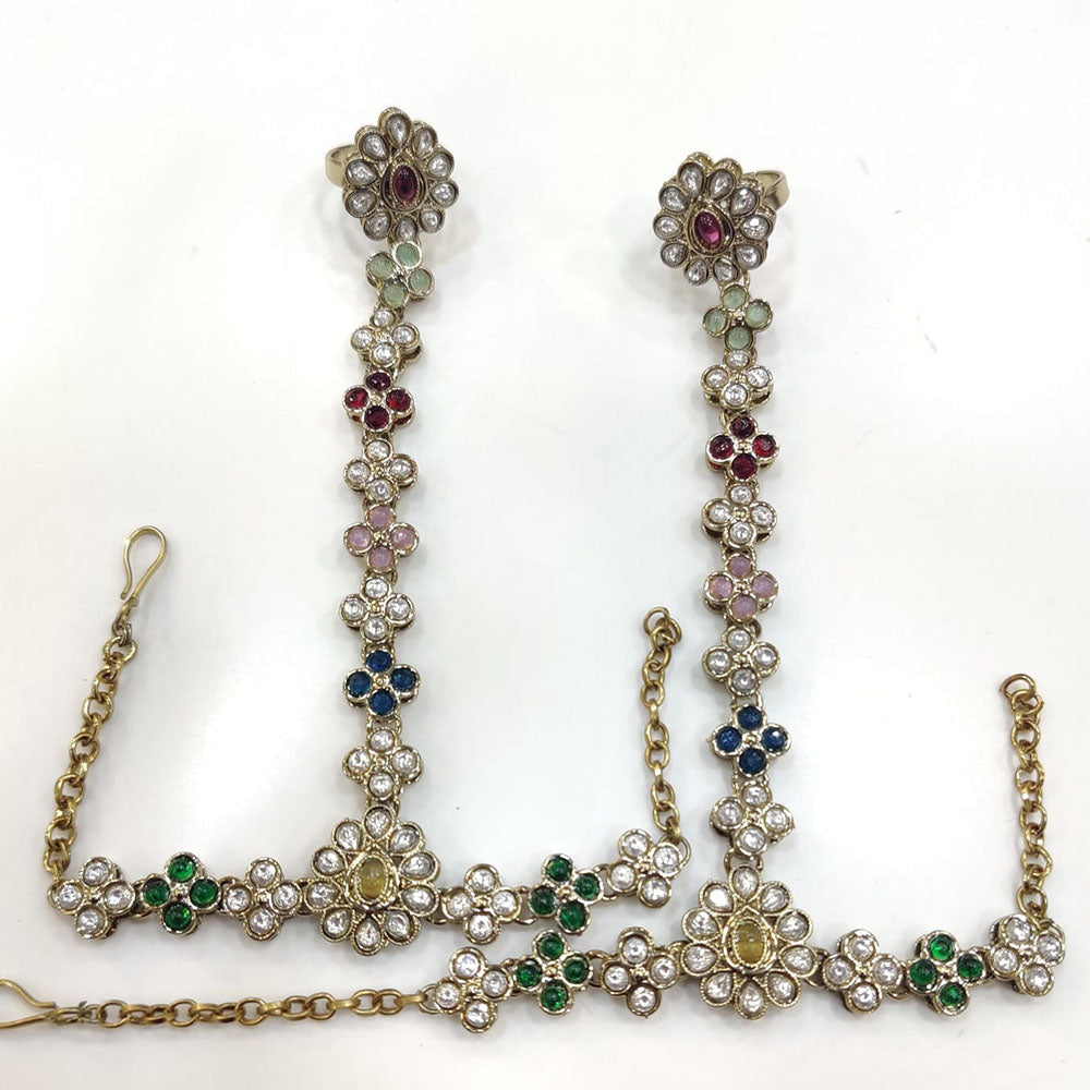 Kavita Art Wedding Wear Pota Stone Hath Panja