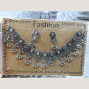 Kavita Art Boho Style Oxidised Plated Mirror And Pearl Necklace Set