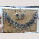 Kavita Art Boho Style Oxidised Plated Mirror And Pearl Necklace Set