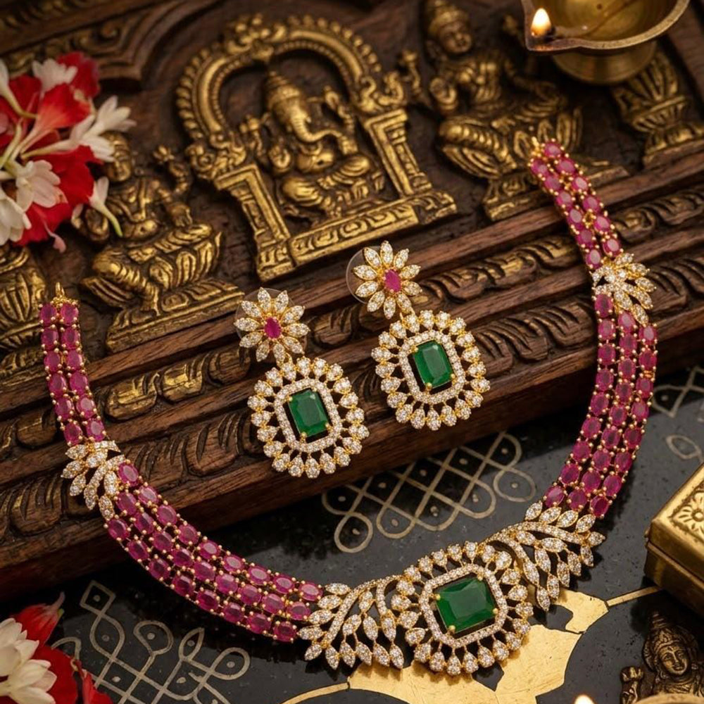 Dark Pink & Green
