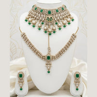 Kavita Art Designer Kundan Stone And Beads Choker Necklace Set  
