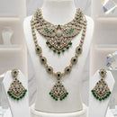 Kavita Art Designer Kundan Stone And Beads Double Necklace Set  