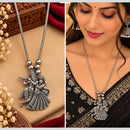 Kavita Art Boho Style Oxidised Plated Temple Necklace 