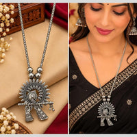 Kavita Art Boho Style Oxidised Plated Necklace 